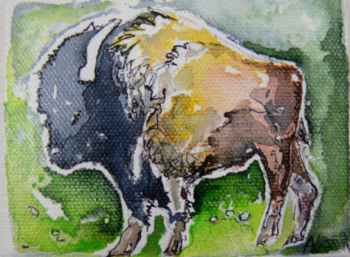 Aquarell auf Leinwand